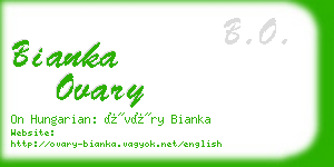 bianka ovary business card